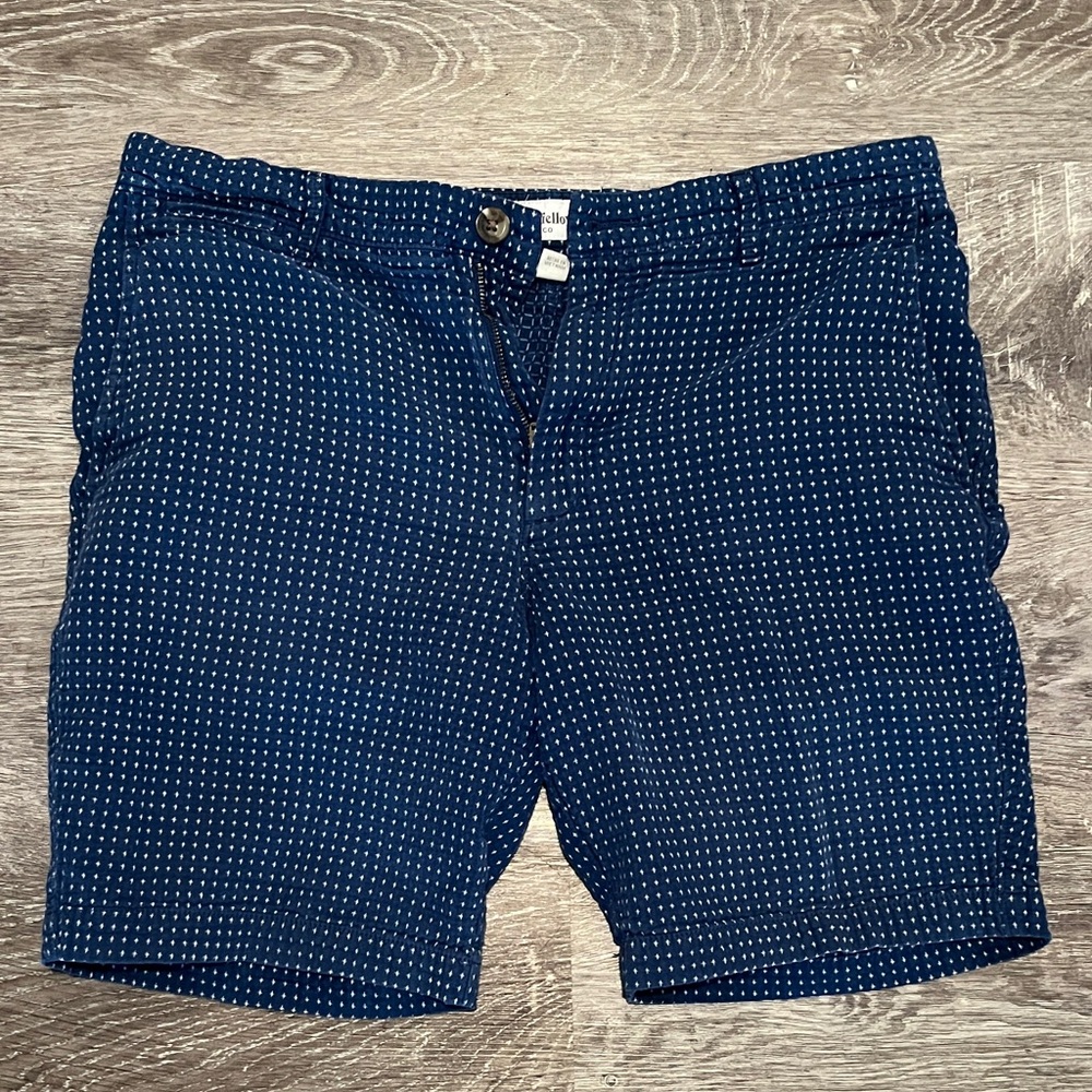 Goodfellow & Co Navy Blue Microdot Flat Front Men’s Shorts